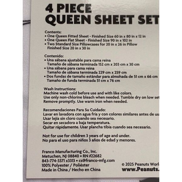 Peanuts Snoopy Woodstock Halloween QUEEN Size Sheet Set Doghouse Pumpkin Moon - Picture 15 of 16